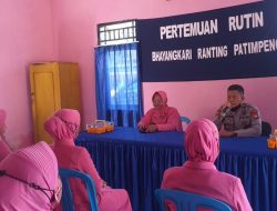 Pertemuan Rutin Ibu Bhayangkari, Kapolsek Tekankan Ini