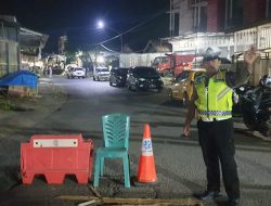 Cegah Kemacetan Arus Lalu Lintas, Satlantas Polres Bone Laksanakan Pengamanan Pesta Pernikahan