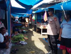 Sambang Pasar Tradisional, Wakapolsek Cina Sampaikan Pesan Kamtibmas kepada Pedagang