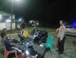Patroli Malam Polsek Cina Polres Bone, Antisipasi Adanya Gangguan Kamtibmas