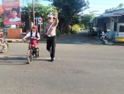 Ciptakan Kenyamanan Berkendara, Satlantas Polsek Tanete Riattang Rutin Pengaturan Lalulintas di Jalan Raya