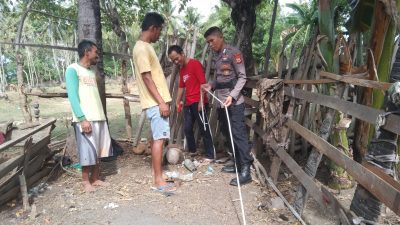 Mendengar Informasi Problem di Dusun Lomponene, Bhabinkamtibmas Bripka Idrus Turun ke TKP