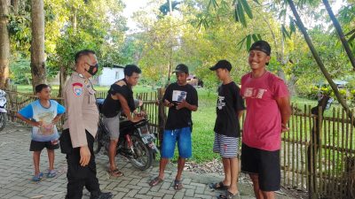 Patrol Dialogis Siang Hari , Bhabinkamtibmas Himbau Pemuda Berperan Aktif Jaga Kamtibmas