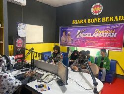 Melalui Radio, Satlantas Polres Bone Sosialisasi Ops Keselamatan Pallawa 2023