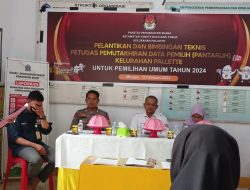 Sukseskan Tahapan Penyelenggaraan Pemilu 2024, Bhabinkamtibmas Hadiri Pelantikan Pantarlih