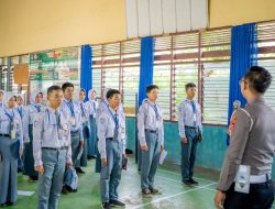 Satlantas Polres Bone Sosialisasi Tertib Berlalu Lintas Patroli Keamanan Sekolah di SMAN 14 Bone
