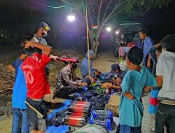 Jaga Kamtibmas Malam Hari, Personel Piket Polsek Amali Gelar Patroli Biru