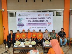 Bhabinkamtibmas Dampingi Kementerian Agama Kampanye Sosialisasi Mandatory Halal
