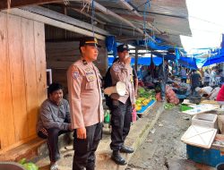 Wakapolsek Turun ke Pasar Tradisional dan Beri Himbauan Kamtibmas