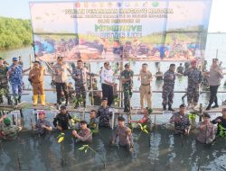 Kapolda Sulsel Hadiri Penanaman Mangrove Nasional Secara Serentak di Kampung Bahari Untia Kampus PIP Salodong Makassar