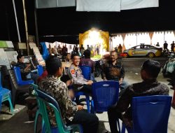 Wakapolsek Lamuru Lakukan PAM Pesta Sekaligus Silaturahmi dengan Warga