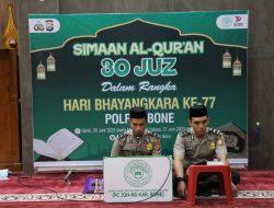 Sema’an Al-Qur’an 30 Juz Meriahkan Hari Bhayangkara Ke-77 Polres Bone