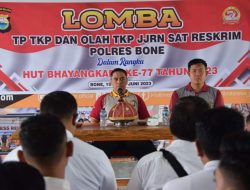 Rangkaian HUT Bhyangkara ke-77 Polres Bone adakan Lomab Olah TKP Unit Reskrim