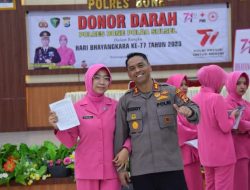 HUT Bhyangkara ke-77 Donor Darah Kapolres Bone, Semoga Bermanfaat  Untuk Masyarakat