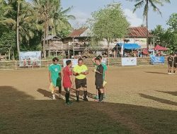 Kanit Reskrim Polsek Lamuru Lakukan Pengamanan, Turnamen Sepak Bola Mini Seberang Cup II