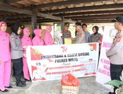 Kapolres Wajo Anjangsana Ke Purnawirawan dan Warakawuri Rangkaian HUT  Bhyangkara ke -77