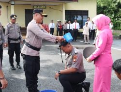 Pimpin upacara Kenaikan Pangkat Personelnya, Kapolres Wajo Sampaikan ini