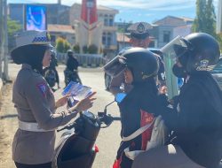 Hari Pertama OPS Patuh Pallawa 2023, Satlantas Polres Bone Turun ke Jalan Lakukan Sosialisasi