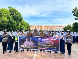 Sat Lantas Polres Bone Hari Ke Dua Operasi Patuh Pallawa 2023 Edukasi Anak SMP Tertib Berlalulintas