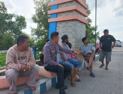 Sambangi Komunitas Petugas Palang dan Ojek, Kanit Sabhara Sampaikan Pesan Kamtibmas