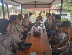 Gelar Cofe Morning, Kapolsek Palakka Ajak Anggotanya Tingkatkan Harkamtibmas