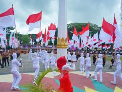 910 Penari Bawakan Tari Kolosal Pesona Benderaku di Puncak Hari Pramuka ke -62