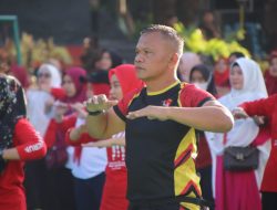 Perkuat Sinergitas Batalyon C Pelopor ikuti Olahraga Bersama TNI-POLRI dan Pemkab Bone