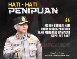Polres Bone Himbau Masyarakat Agar Waspada Penipuan Yang Mengatasnamakan Kapolres Bone