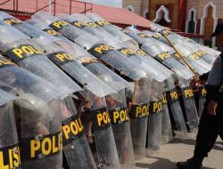 Menjaga Keamanan Pemilu 2024 Polres Bone Gelar Apel Konsolidasi Pasukan PHH