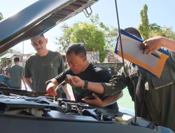 Pastikan Kendaraan Siap Operasional,Danrem 142/Tp Apelkan Kendaraan Dinas Seluruh Jajarannya
