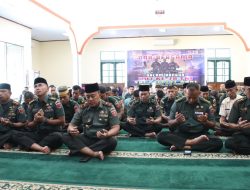 Jelang HUT TNI ke 78 Sebagai Bentuk Rasa Syukur KOREM 141/Tp Gelar Doa Bersama