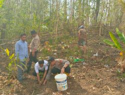 Kapolsek Tellu Limpoe Gandeng Pemerintah Setempat dan Warga Lakukan Penanaman 10 Juta Pohon Serentak Se-Indonesia