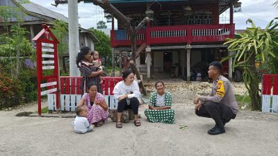 Bhabinkamtibmas Briptu Wahyu Sambang Warga dan Imbau Jaga Kamtibmas