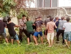 Bangkitkan Semangat Gotong Royong dan Kepedulian  Bhabinkamtibmas Bantu Warga Binaan Tebang Pohon