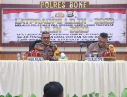 Polres Bone Gelar Latpraops Lilin 2023 untuk Meningkatkan Profesionalisme Polri dalam Pengamanan Nataru