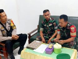 Jalin Sinergitas TNI-POLRI,  Anggota Polsek Barebbo Silaturahmi ke Markas Koramil 11 Barebbo