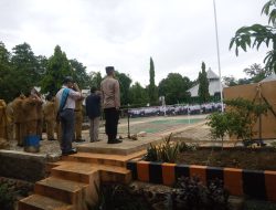 Polsek Awangpone Polres Bone Ikut dalam Upacara Bendera Serta Deklarasi Pemilu Damai 2024