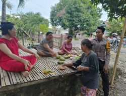 Melalui Kegiatan Sambang Desa, Bhabinkamtibmas Briptu Wahyudi Sampaikan Pesan Kamtibmas