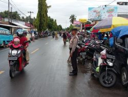 Lancarkan Aktivitas Warga, Polsek Cina Laksanakan Pamtur di Depan Pasar