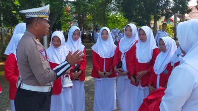 Satlantas Polres Bone Ajak Pelajar Jadi Pelopor Keselamatan Berlalulintas