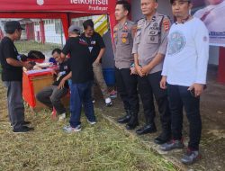 Polsek Tenete Riattang Polres Bone Pengamanan Pembukaan Turnamen Sepak Bola Journalis Online Bone Cup 2024