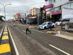 Satlantas Polres Bone Laksanakan PAM Jalur Kunjungan Kapolda Sulsel