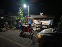Jaga Kamtibmas Malam Hari, Personel Piket Polsek Amali Gelar Patroli Biru