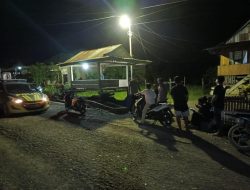 Upaya Harkamtibmas, Personel Polsek Amali Tingkatkan Kegiatan Patroli Malam
