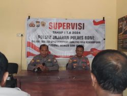 Kabag SDM Polres Bone Kompol H.Risal SH Pimpin Pelaksanaan Supervisi di Polsek Ponre