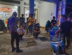 Antisipasi Kejahatan Pada Malam Hari, Ka SPKT Polsek Kahu Polres Bone Laksanakan Patroli Biru