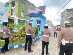 Satlantas Polres Bone Dampingi Tim Ditlantas Polda Sulsel Monev Kampung Tertib Lalulintas