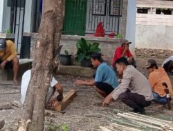Jelang HUT Kemerdekaan, Ini yang Dilakukan Bhabinkamtibmas Polsek Libureng di Desa Binaannya