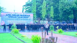 Kapolda Sulsel Pimpin Apel Gelar Pasukan Operasi Kepolisian Terpusat Lilin 2024