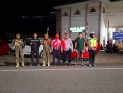 Pastikan Ibadah Berjalan Lancar, Polsek Tanete Riattang Pengamanan Shalat Tarawih di Masjid Al-Amin